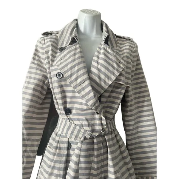 Banana Republic Striped Trench Coat - Image 6