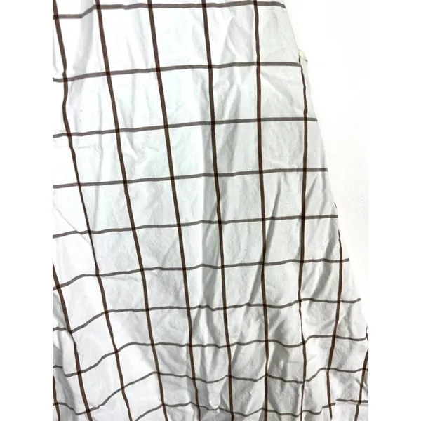 Madewell White Grid Sleeveless Tunic‎ Shirt Dress Women's size XS pockets - Image 5