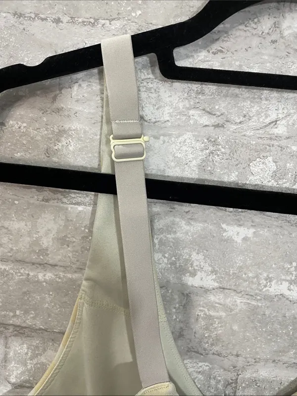 Fabletics Pale Yellow Zebra Print All Day Every Day Bra - Image 2