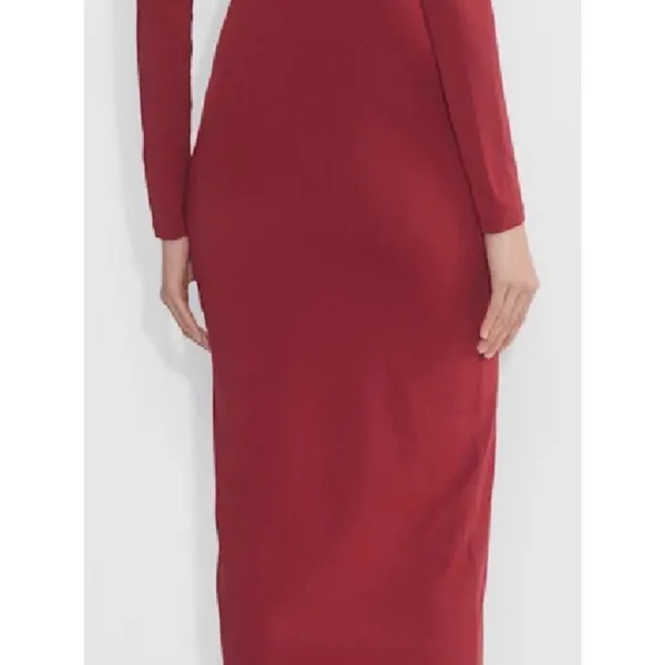 NWOT new Aritzia Dark Ruby Red symbolic dress long sleeve contour dress XS - Image 2