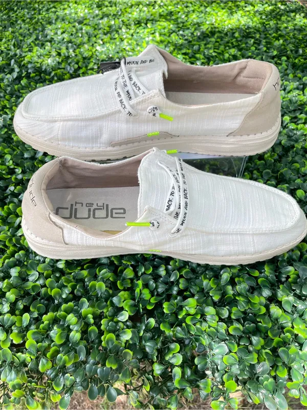 Hey Dude women’s White Slip-On Loafers - Image 2