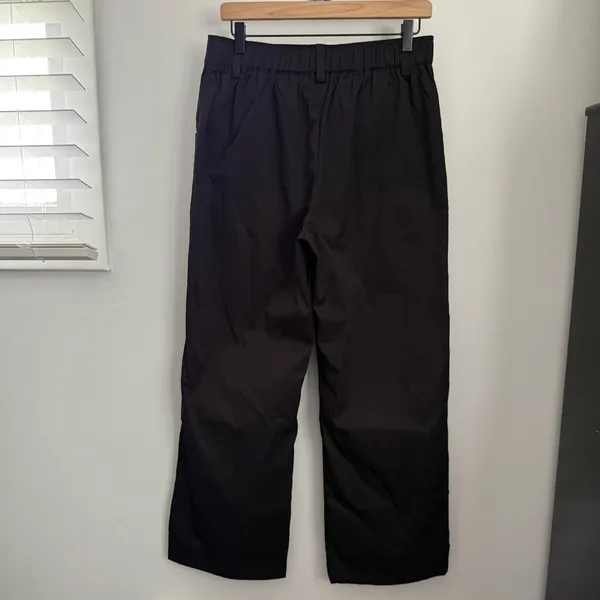 Halara Medium NEW Wide Leg Black Pants Office Business Casual Minimal Work - Image 2