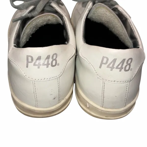 P448 John Distressed Leather Low Top Lace Up Sneakers Shoes 38 - Image 5