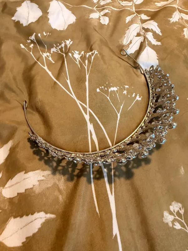 Wedding Crown Princess Tiara Queen Jewels Bridal Gold - Image 2