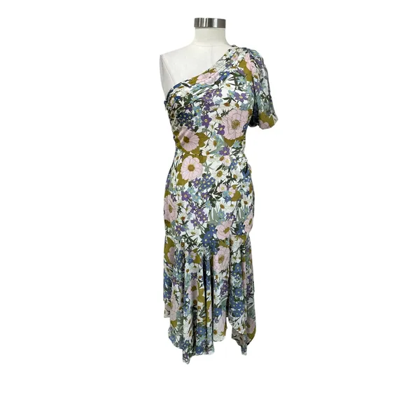 ASTR The Label‎ Santorini One Shoulder Floral Midi Dress Cottagecore S - Image 4