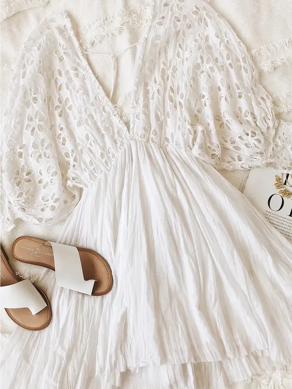 Free people Bella Note Eyelet Mini Dress - Image 8