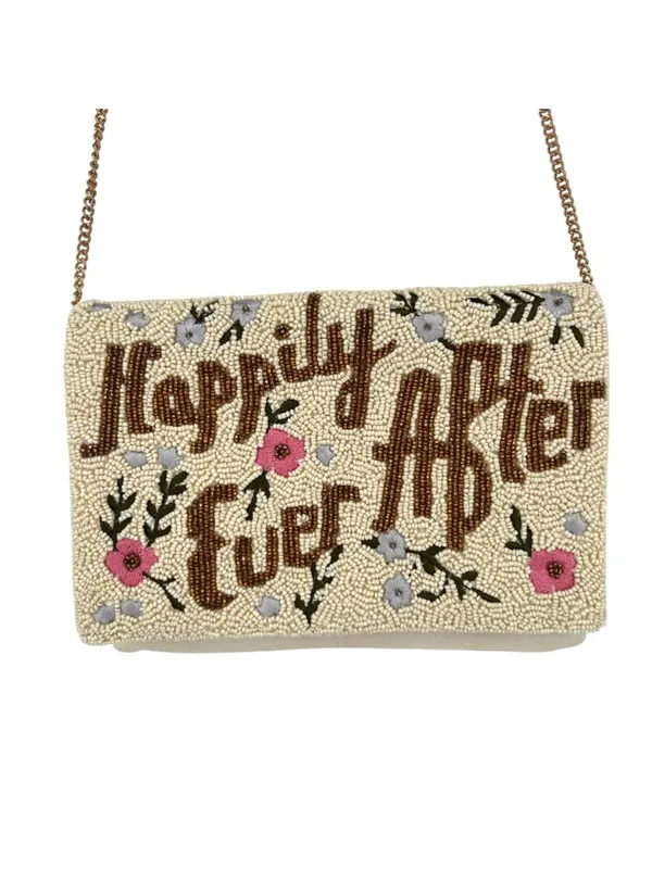 Francesca's Happily Ever After Beaded Wedding Crossbody Bag With Floral Embroidery - Image 3