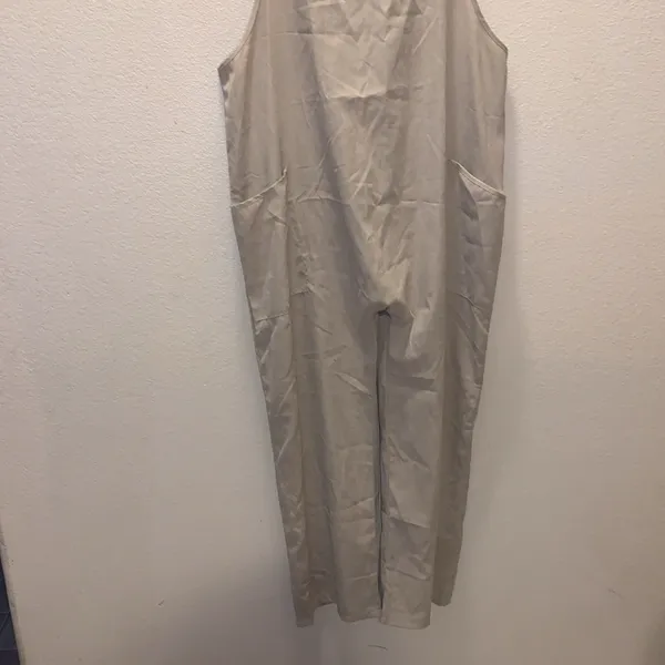 Beige Hot Shot Onesie Kelp Moss Jumpsuit Romper - Image 3