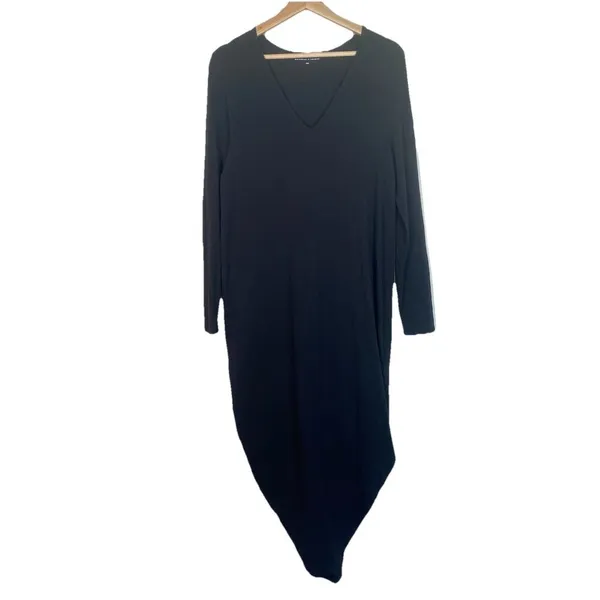 Universal Standard Iconic Geneva Sheath Midi Dress‎ Minimalist Black Size 3XS - Image 2
