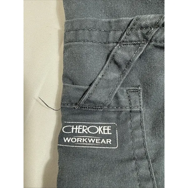 Cherokee Workwear Scrub Pants Grey Women's Tall 30" Inseam 28" Waist Drawstring - Image 12