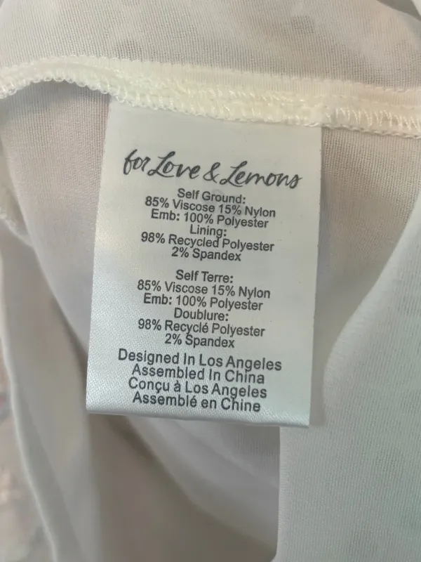 For Love And Lemons Libby White Eyelet Mini Dress Size Medium - Image 8