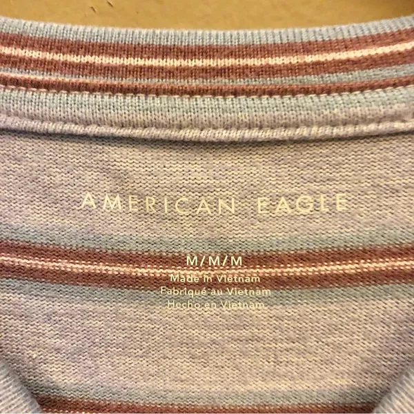 American Eagle Striped Soft‎ lightweight Sweater Purple medium - Image 3