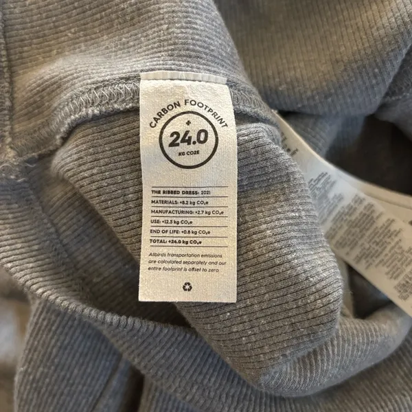Allbirds Ribbed Maxi Dress Racerback Active Stretch Wool Blend S Gray Summer - Image 7