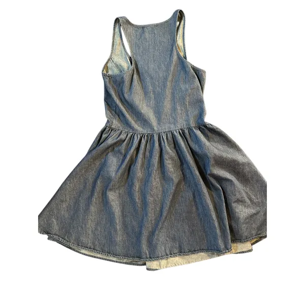Copper Key Denim‎ Chambray Button Front Racerback Fit & Flare Dress M - Image 2