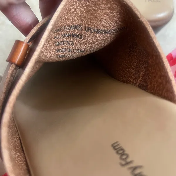 Time and Tru Womens Cognac Brown Studded Memory Foam Clogs Mules used 1x Size 9 - Image 6