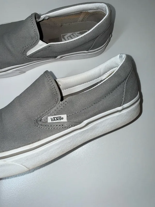 Vans Asher Charcoal Gray Slip On Classic Sneakers - Image 6