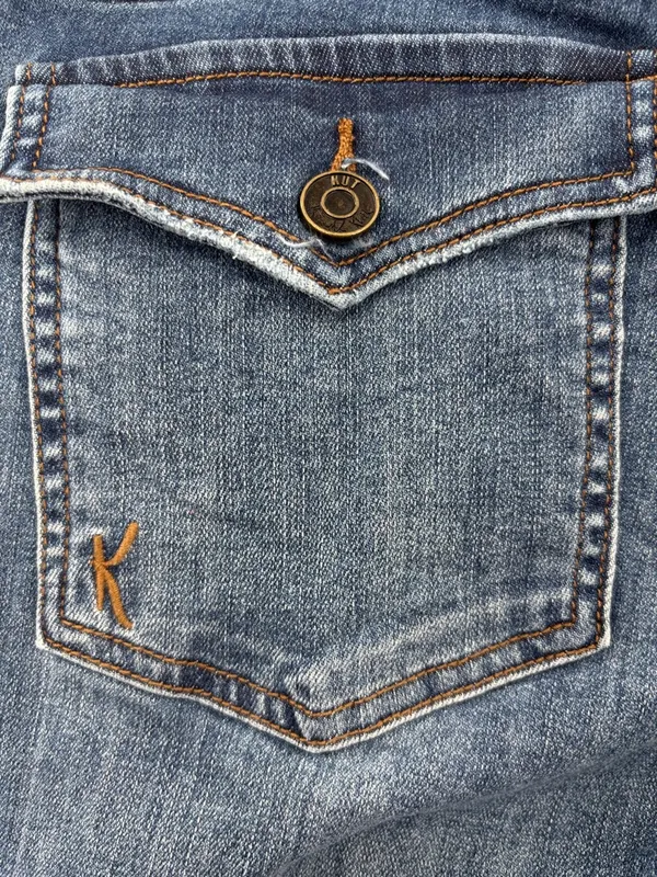 Kut from the Kloth Dark Blue Cropped Ankle flare Jeans - Image 5