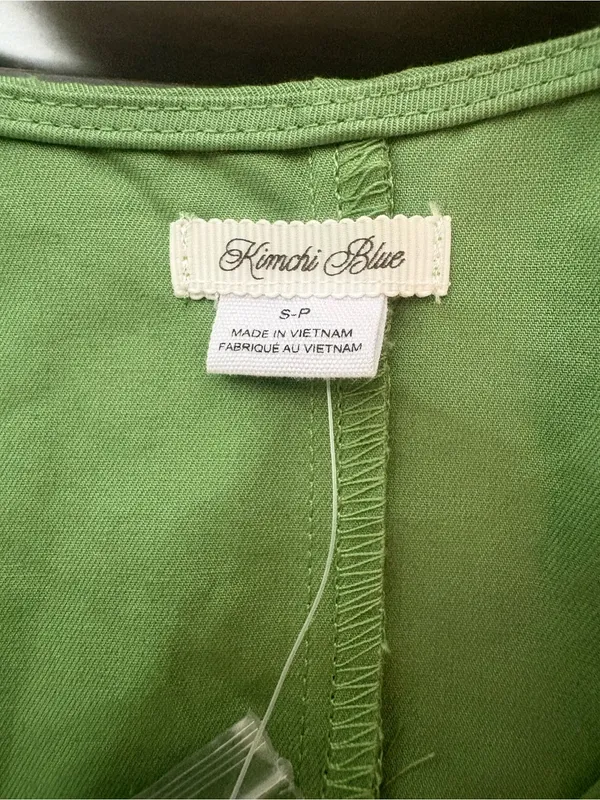 KIMCHI BLUE Sandy Open Back Green Button-Front Sleeveless Mini Dress - Image 7