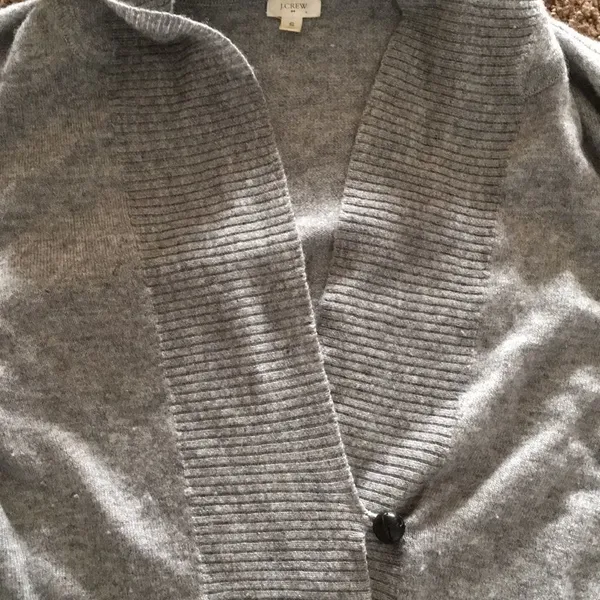 JCrew Hooded Grey Sweater Gray - Image 2