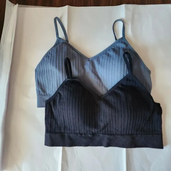 Pack of 2 Sport Bra Size L black and blue - Image 2