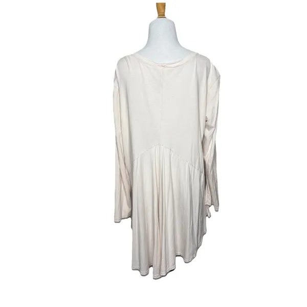 Free People Movement Lay-Up Cutout Long Sleeve Tee Light Pink Sz Medium Womens - Image 3