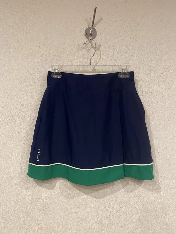 RLX Ralph Lauren Skort Womens XS Blue Green Colorblock Golf Athletic Pockets - Image 2
