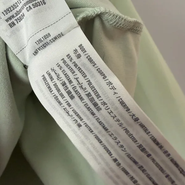 Y2K Abercrombie & Fitch M Mint Green Mesh Top‎ Rave Party Festival - Image 5