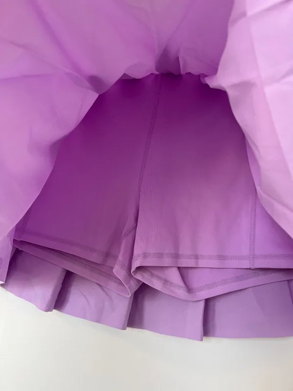Fabletics Purple Tennis Skirt with Under Shorts - Image 3