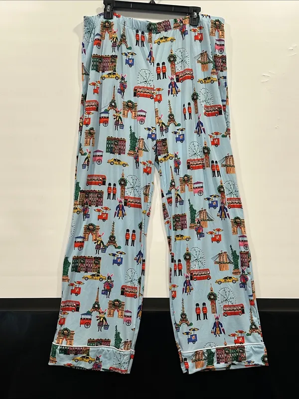 Beauty Sleep Social Eloise Cozy Pajama Set 2pc NEW Holiday Hopping XXL - Image 8