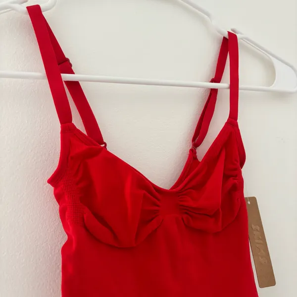 Skims x Lana Del Rey Seamless Sculpt Thong Bodysuit in Ruby - Image 5