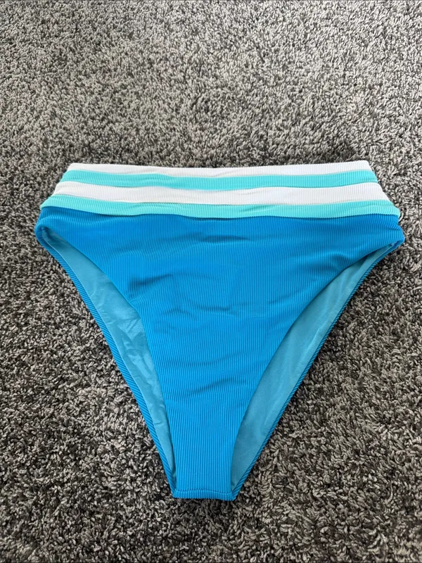 BEACH RIOT Thalia Bottom Riviera Royal Colorblock, size Large, $108 - Image 10