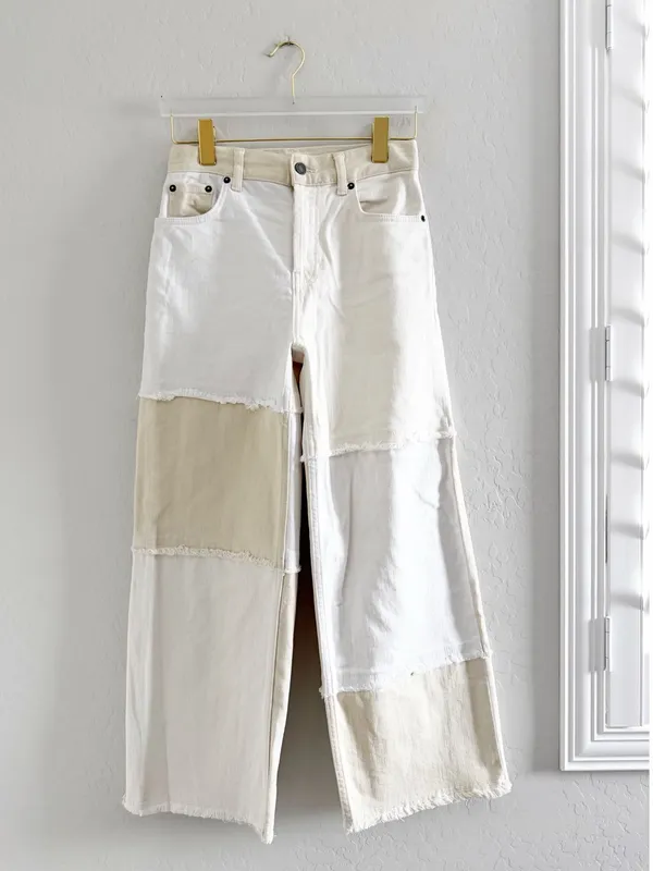 Rails The Getty Crop Wide Leg in Ecru Patchwork Size 25 - Image 11