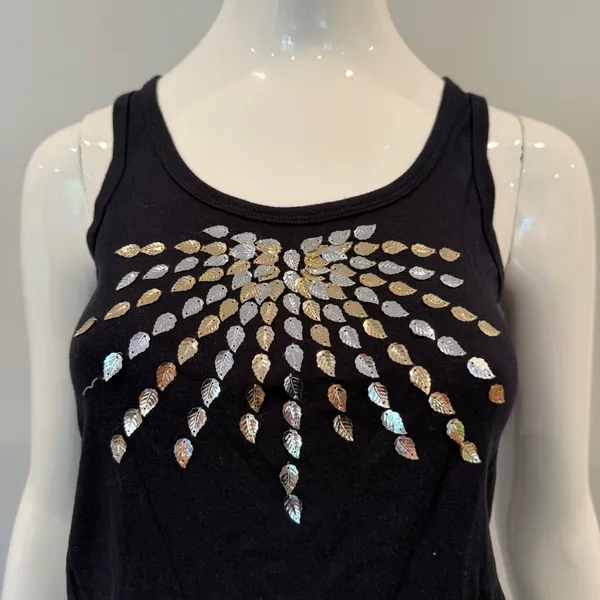 Tory Burch Navy Cotton Tank Top - Image 2