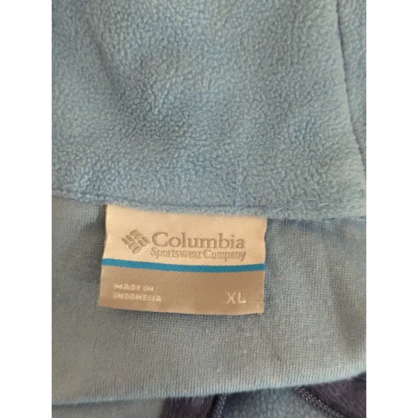 Columbia Arctic Air‎ Fleece 1/2 Zip Blue Jacket Women's XL Warm Outdoor Comfy - Image 7