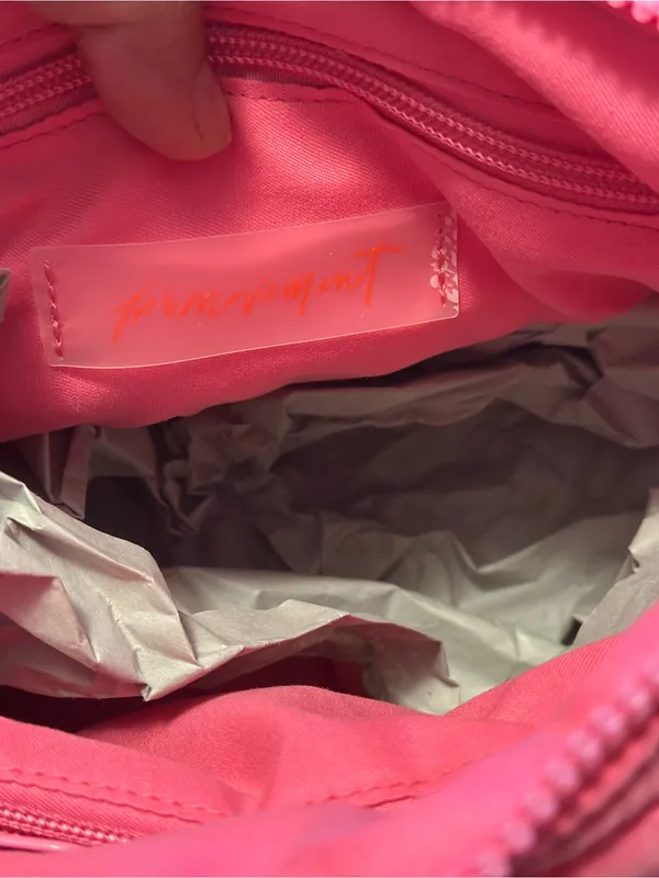 Free People Quilted Hot Pink Puffer Crossbody Bag - Image 7
