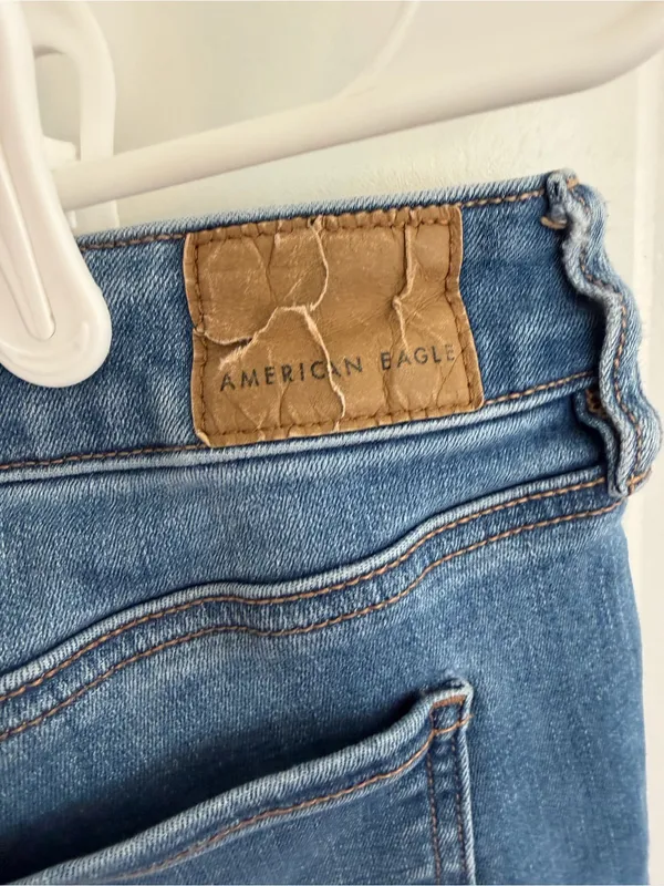 American Eagle Next Level Stretch Jegging Jeans Size 14 X-Long Medium Wash - Image 7