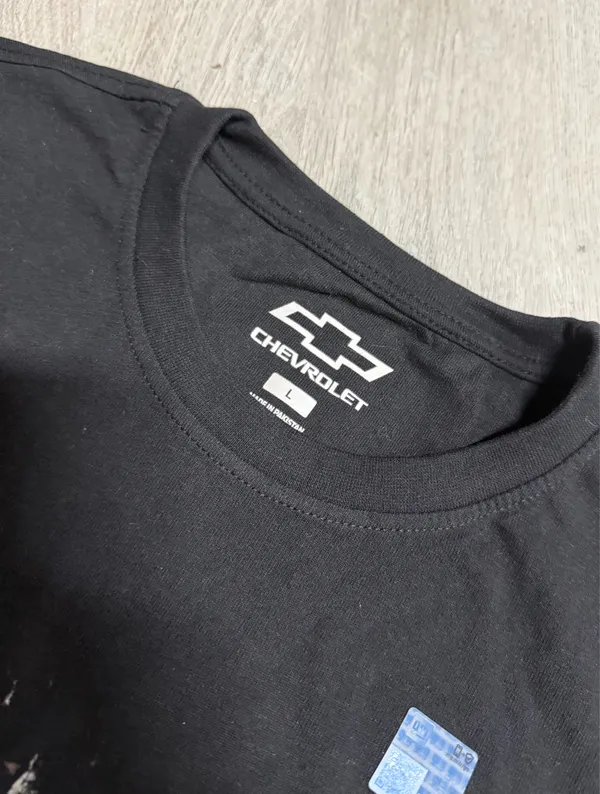 Chevrolet logo tee shirt Black Size L - Image 4