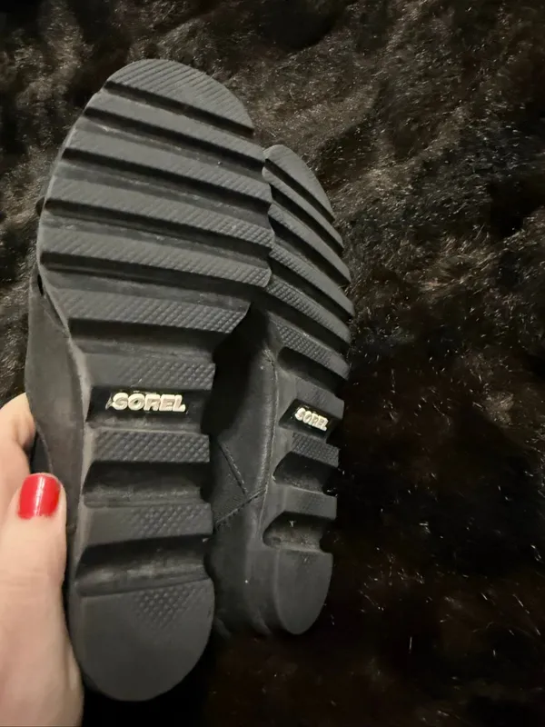 Sorel Womens Joanie 2 Black Criss-Cross Wedge Sandals Black 8.5 Wedge Vacation - Image 4