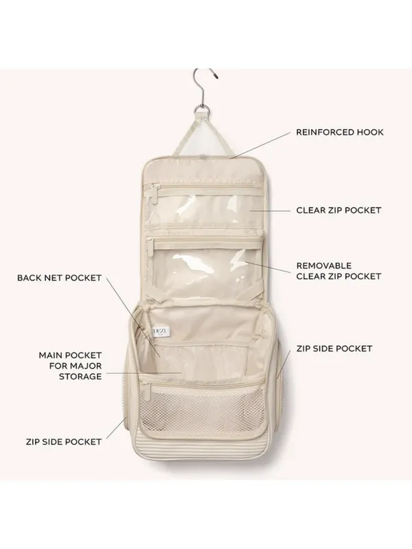 NWT DEZI Pack It All Handing Travel Bag Cream Organizer with 360 Hook - Image 2