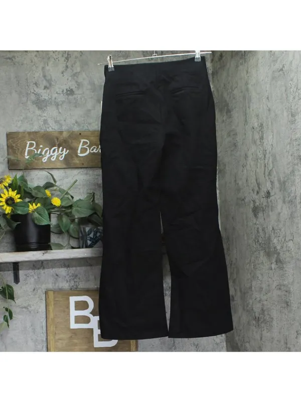NWT Aqua Pleated Ponte Flare Pants AQ-PA4289 Black S - Image 3