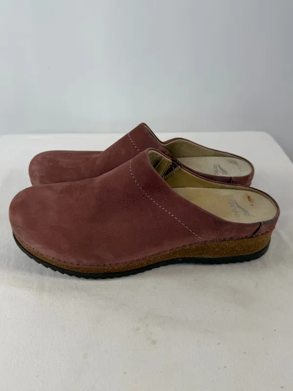 Dansko Mariella Milled Nubuck Leather Mules in Rose Pink Size 10.5-11 or 41‎ - Image 3