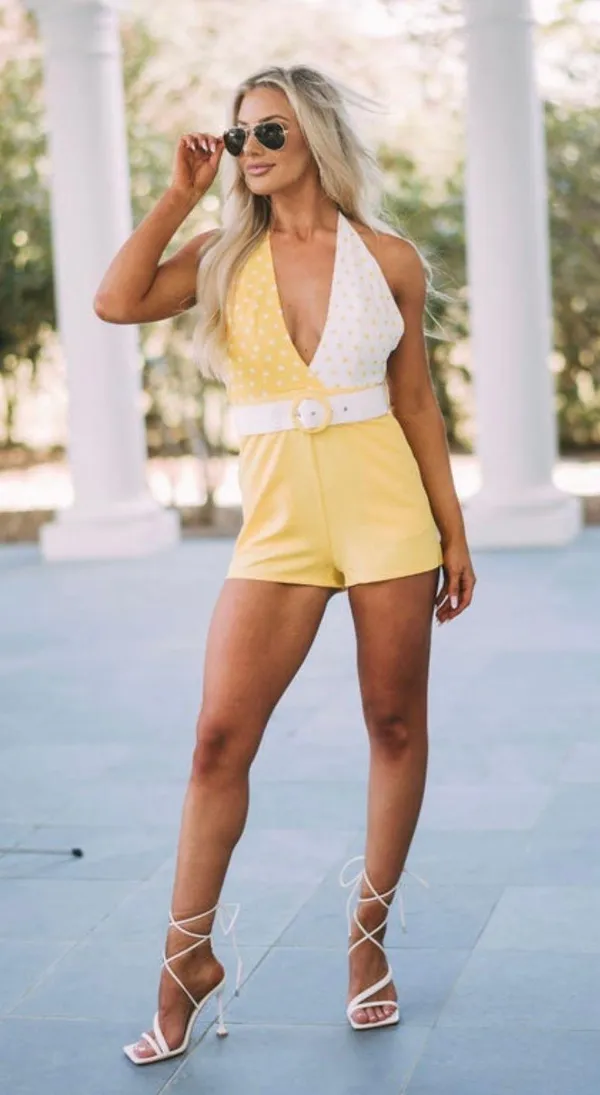 These Three Boutique Halter Polka Dot Romper - Image 2