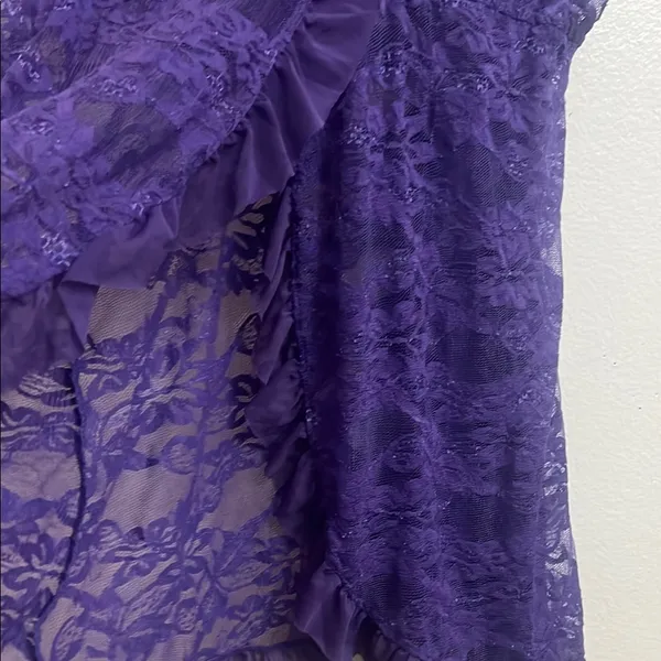 Purple Lace Chemise Babydoll XL - Image 3