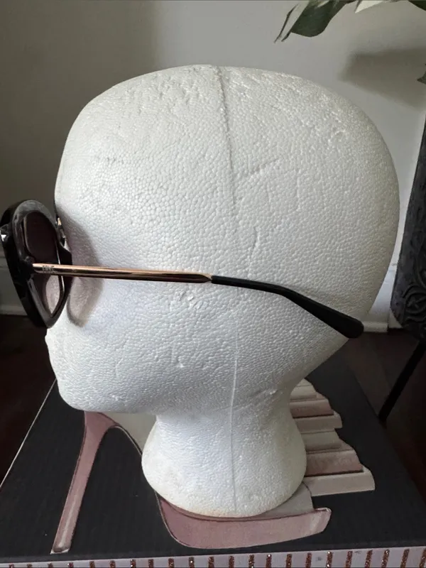 Frye Black Frame Sunglasses with Gradient Purple Lenses - Image 3