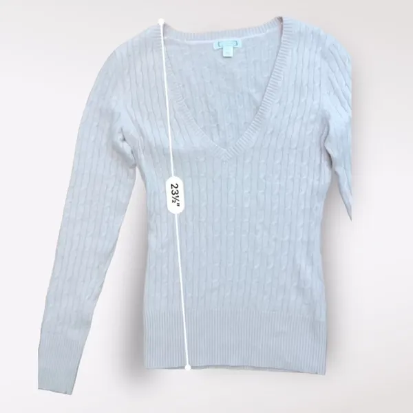 Anthropologie Aphorism Angora‎ Rabbit Hair Cable Knit Sweater Size S - Image 4