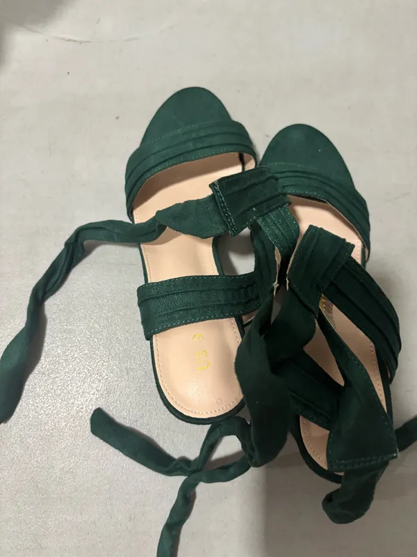 Allegra K Green elegant heel sandals - Image 3