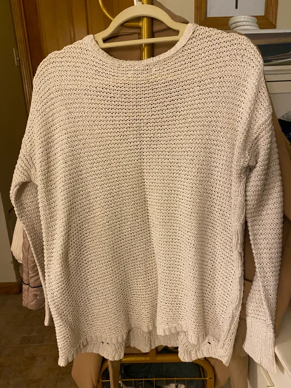 American Eagle Outfitters Cable Knit White Sweater - Image 6