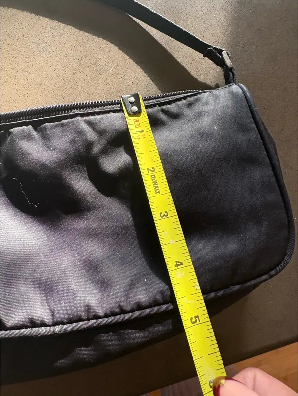 Nylon Shoulder Prada Bag Black - Image 7