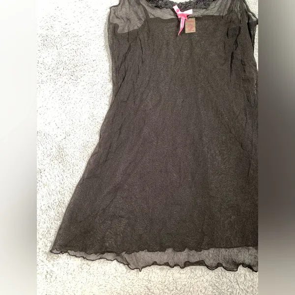 Candie’s Black mesh Chemise dress small y2K - Image 3