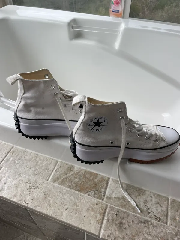 Converse White High Top  Run Star Trainers - Image 2